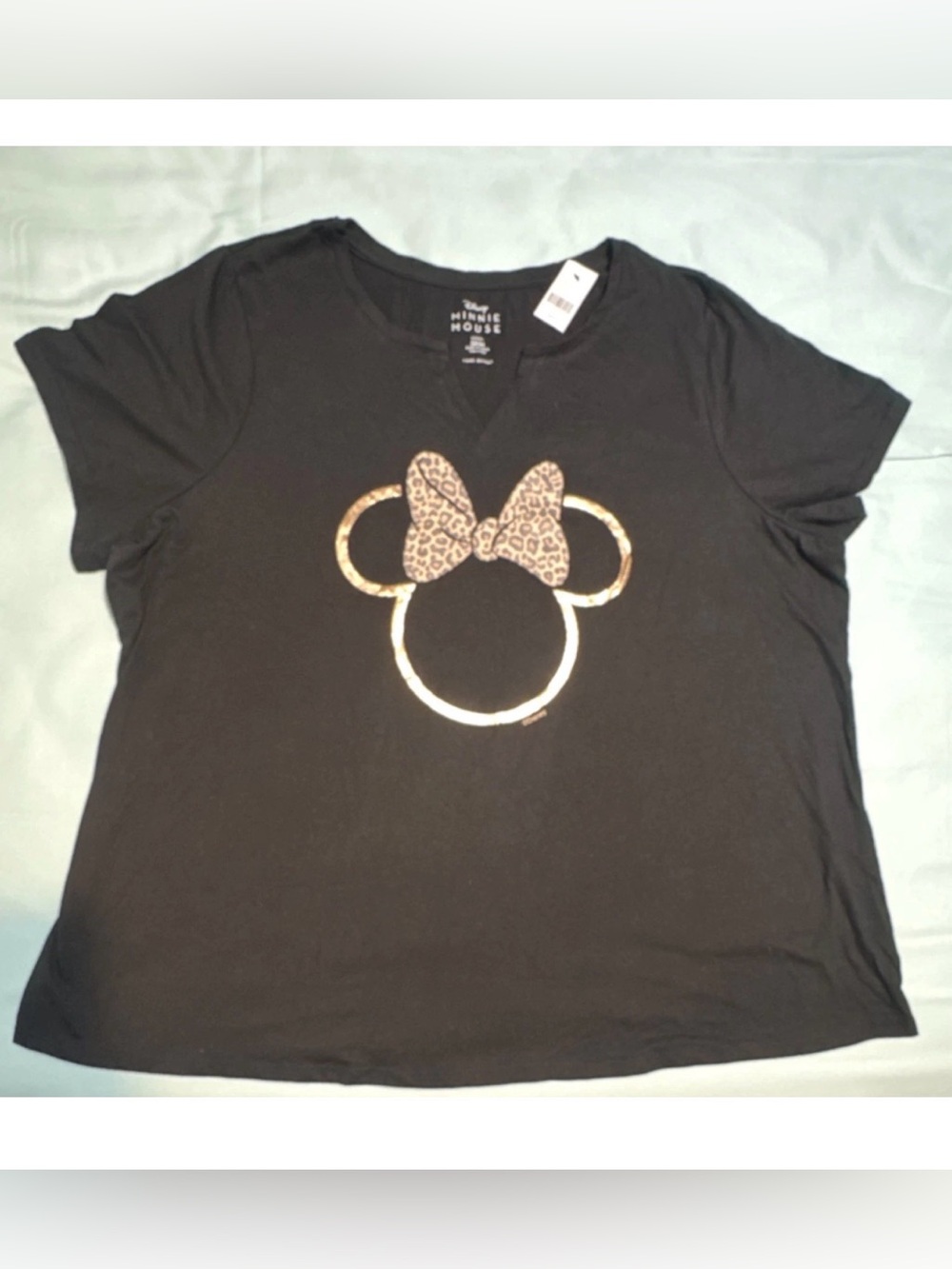 Lane Bryant Disney Minnie Mouse Bow Animal/Leopard Print T-Shirt 22/24 Plus